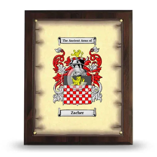 Zacher Coat of Arms Plaque