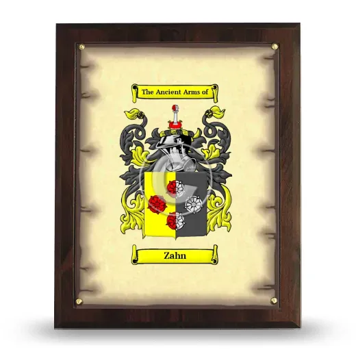 Zahn Coat of Arms Plaque