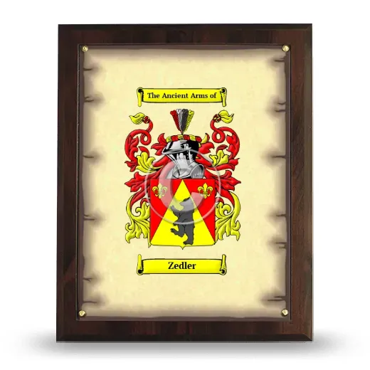 Zedler Coat of Arms Plaque