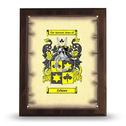 Zehner Coat of Arms Plaque