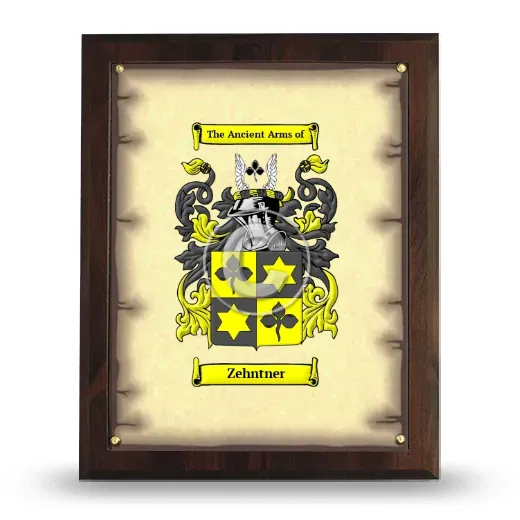 Zehntner Coat of Arms Plaque