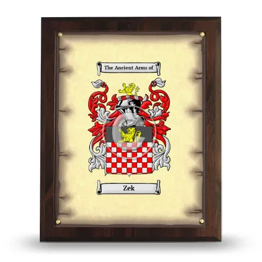 Zek Coat of Arms Plaque