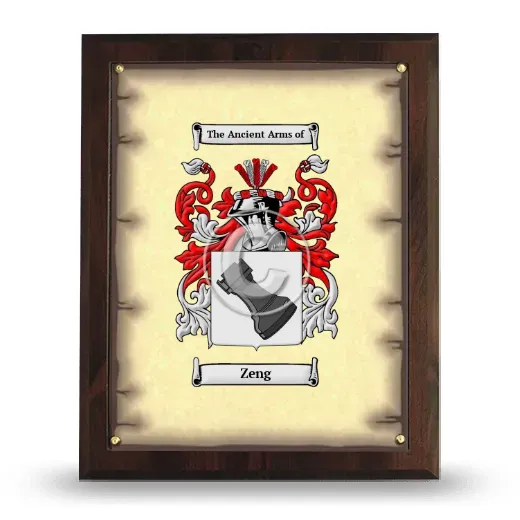Zeng Coat of Arms Plaque