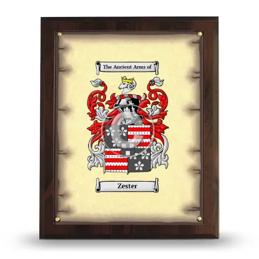 Zester Coat of Arms Plaque