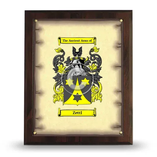 Zettl Coat of Arms Plaque