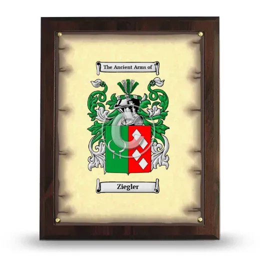 Ziegler Coat of Arms Plaque