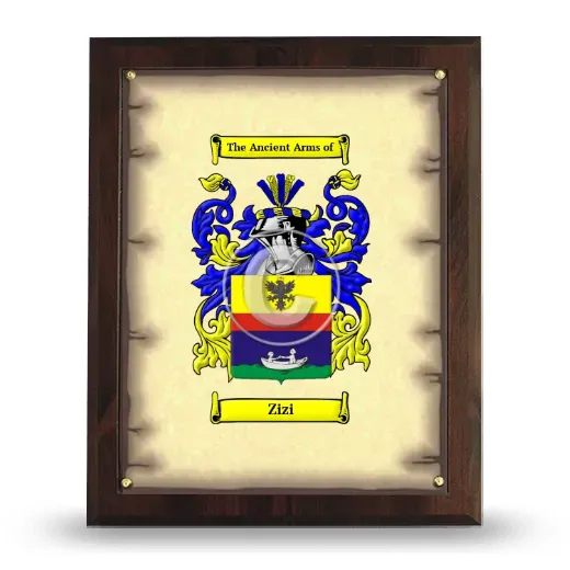 Zizi Coat of Arms Plaque