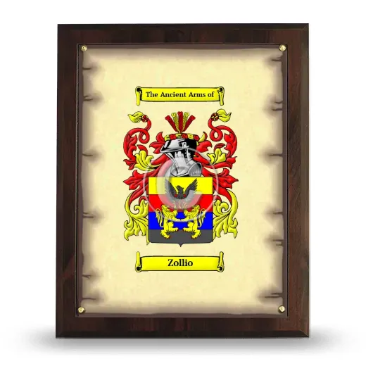 Zollio Coat of Arms Plaque