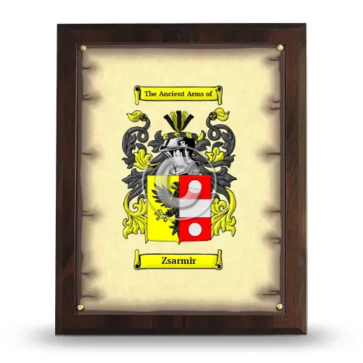 Zsarmir Coat of Arms Plaque