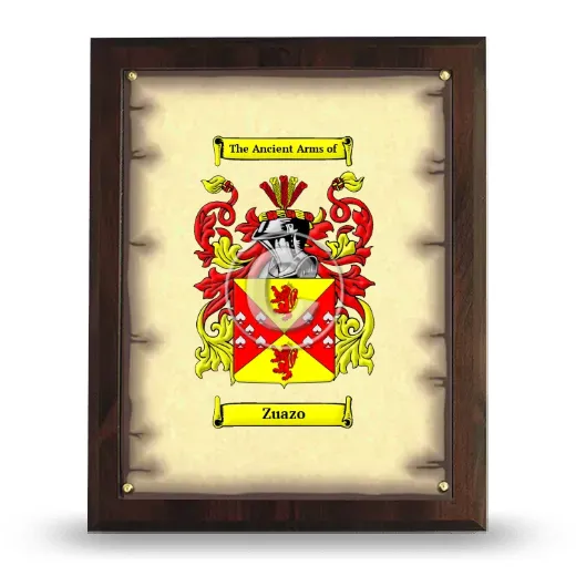 Zuazo Coat of Arms Plaque