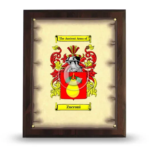 Zucconi Coat of Arms Plaque