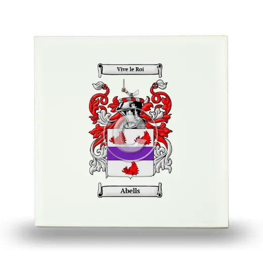 Abells Small Ceramic Tile with Coat of Arms