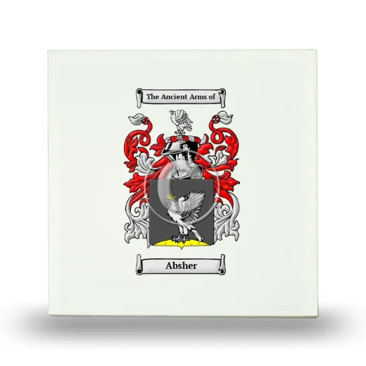 Absher Small Ceramic Tile with Coat of Arms