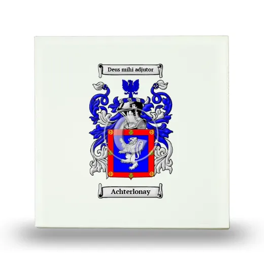 Achterlonay Small Ceramic Tile with Coat of Arms
