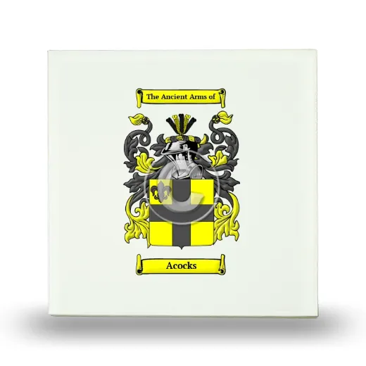 Acocks Small Ceramic Tile with Coat of Arms