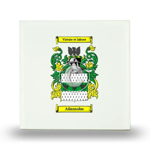 Ailansolm Small Ceramic Tile with Coat of Arms