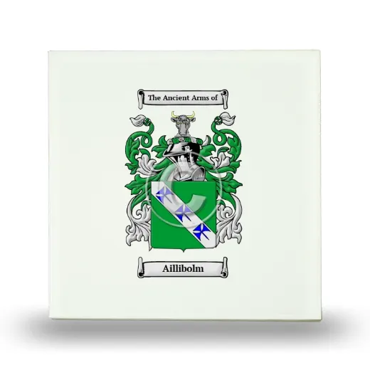 Aillibolm Small Ceramic Tile with Coat of Arms