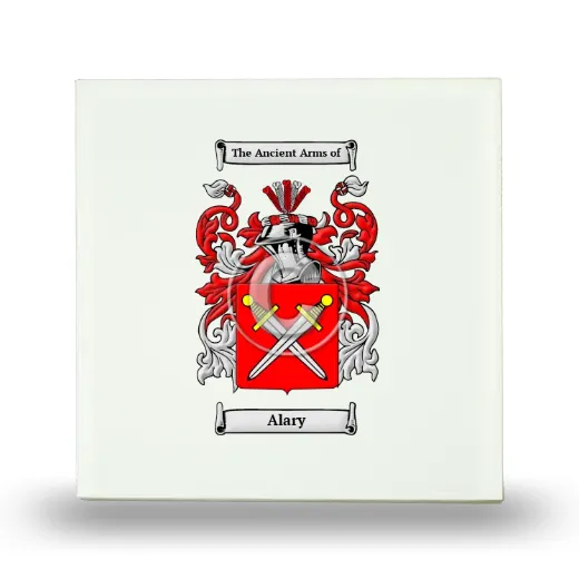 Alary Small Ceramic Tile with Coat of Arms