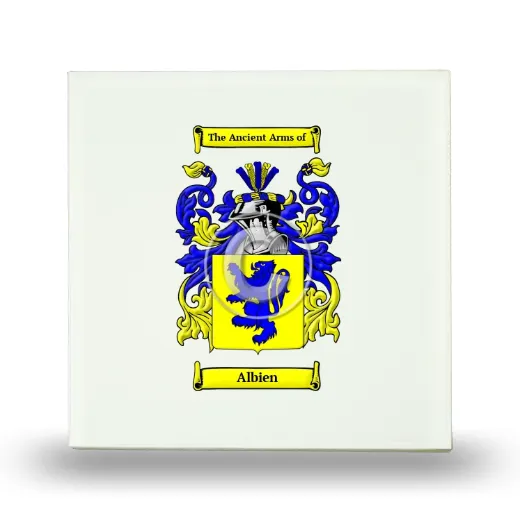 Albien Small Ceramic Tile with Coat of Arms