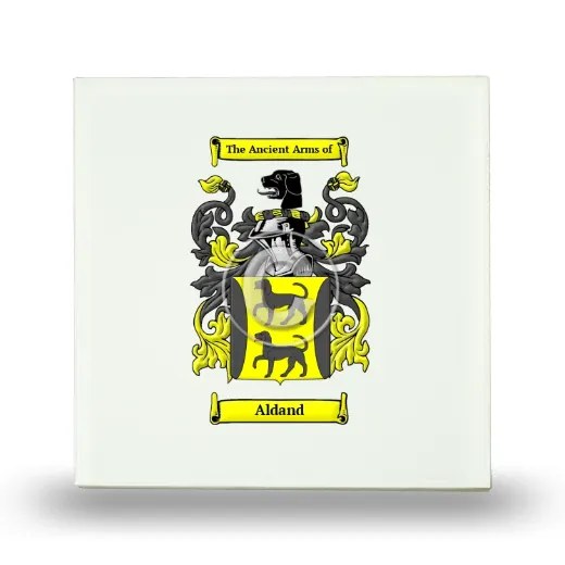 Aldand Small Ceramic Tile with Coat of Arms