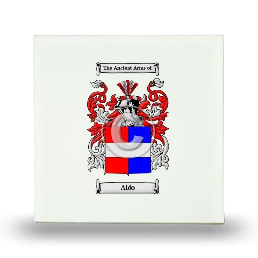 Aldo Small Ceramic Tile with Coat of Arms