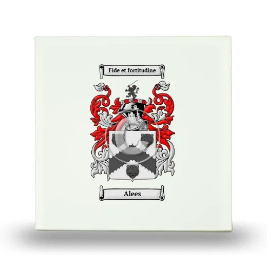 Alees Small Ceramic Tile with Coat of Arms