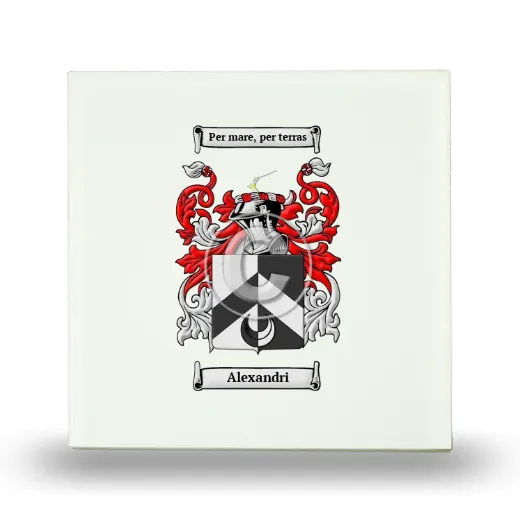Alexandri Small Ceramic Tile with Coat of Arms