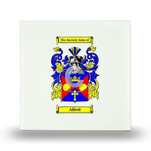 Alfred Small Ceramic Tile with Coat of Arms