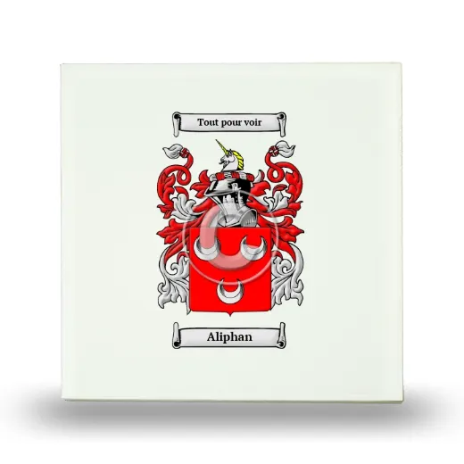 Aliphan Small Ceramic Tile with Coat of Arms