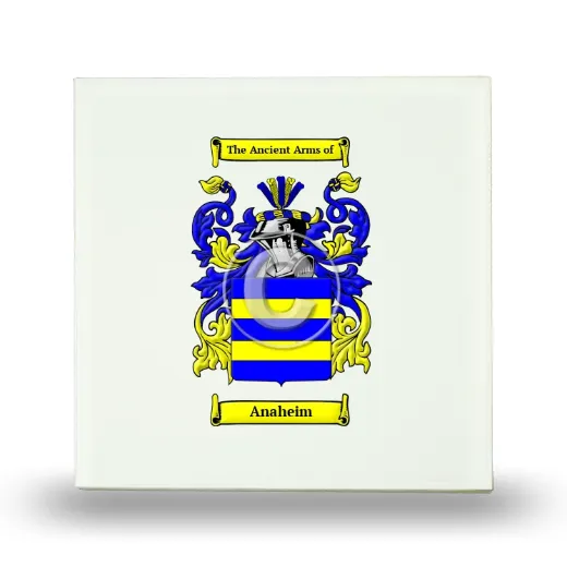 Anaheim Small Ceramic Tile with Coat of Arms