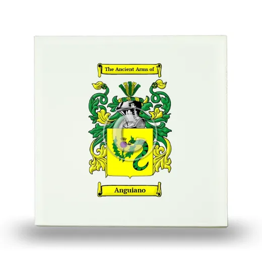 Anguiano Small Ceramic Tile with Coat of Arms