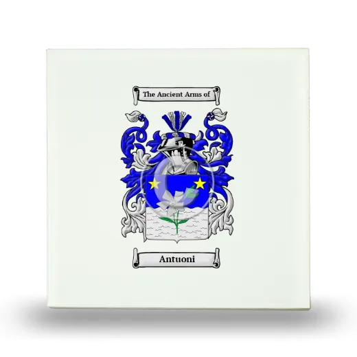 Antuoni Small Ceramic Tile with Coat of Arms