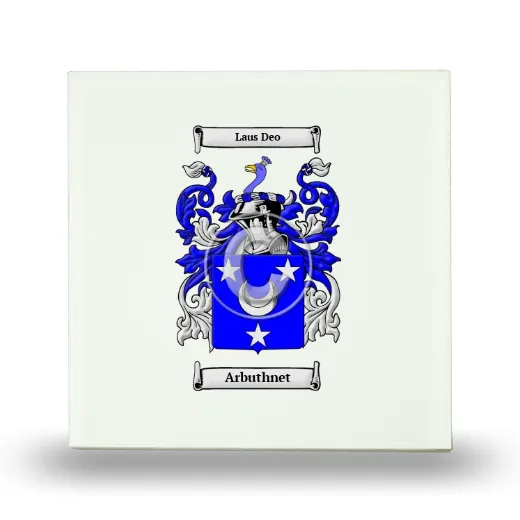 Arbuthnet Small Ceramic Tile with Coat of Arms