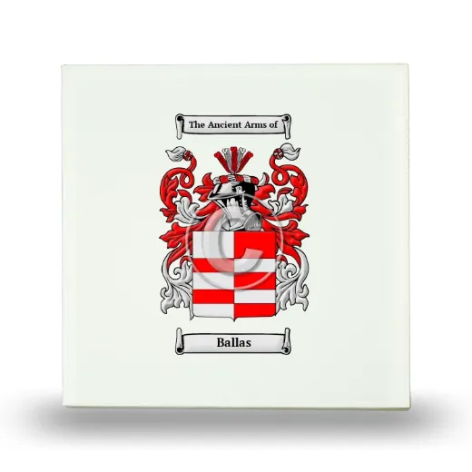 Ballas Small Ceramic Tile with Coat of Arms