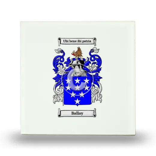 Ballay Small Ceramic Tile with Coat of Arms