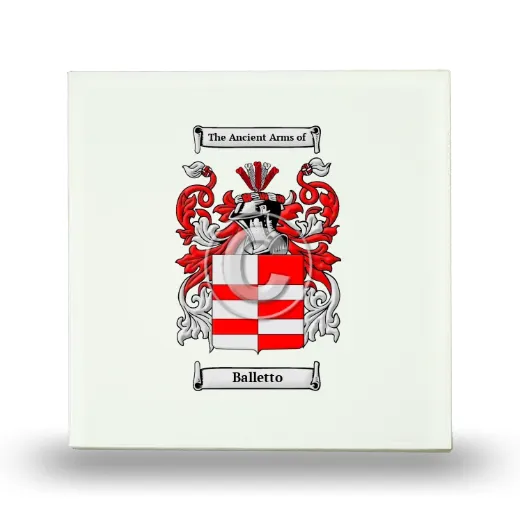 Balletto Small Ceramic Tile with Coat of Arms