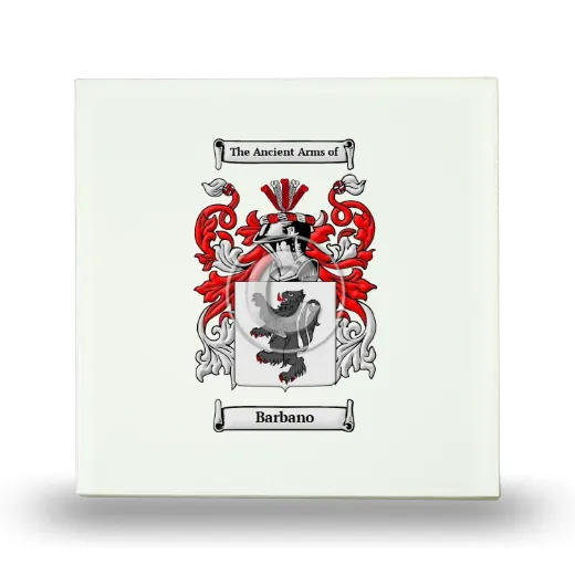 Barbano Small Ceramic Tile with Coat of Arms
