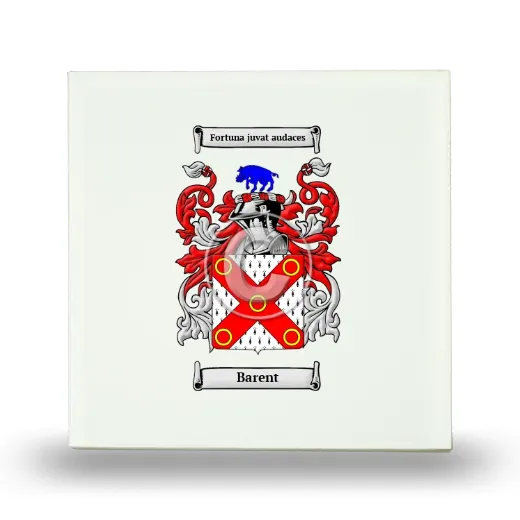 Barent Small Ceramic Tile with Coat of Arms