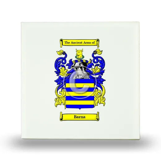 Barna Small Ceramic Tile with Coat of Arms