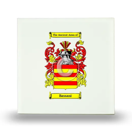 Bassani Small Ceramic Tile with Coat of Arms