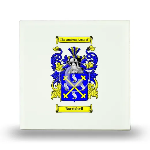 Battishell Small Ceramic Tile with Coat of Arms