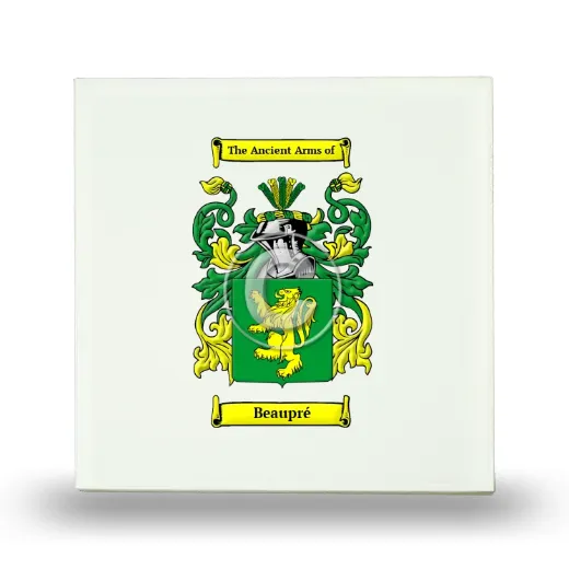 Beaupré Small Ceramic Tile with Coat of Arms
