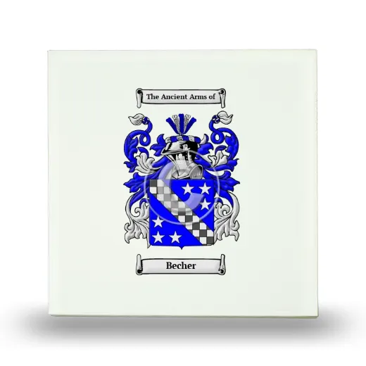 Becher Small Ceramic Tile with Coat of Arms