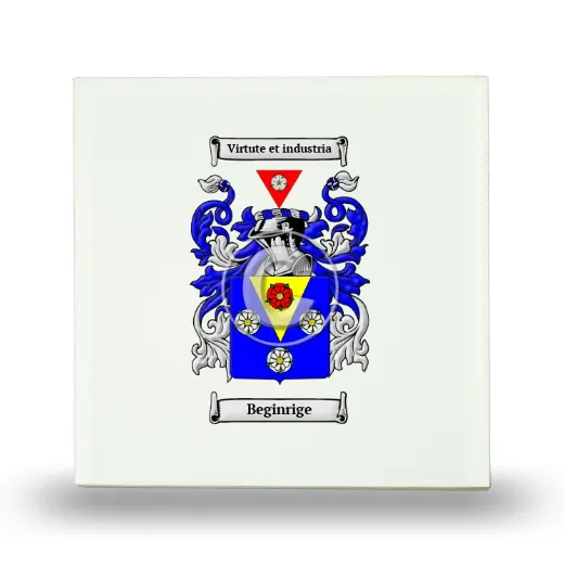 Beginrige Small Ceramic Tile with Coat of Arms