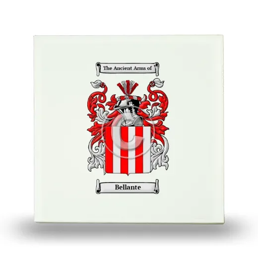 Bellante Small Ceramic Tile with Coat of Arms