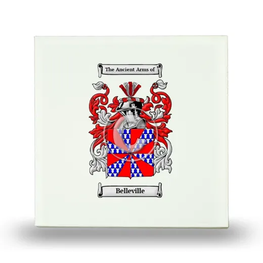 Belleville Small Ceramic Tile with Coat of Arms
