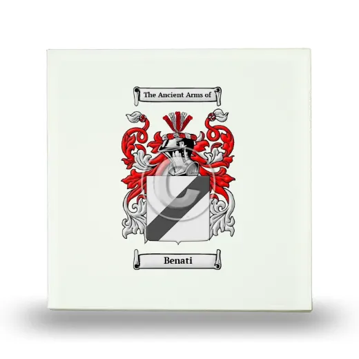 Benati Small Ceramic Tile with Coat of Arms