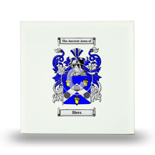 Biers Small Ceramic Tile with Coat of Arms