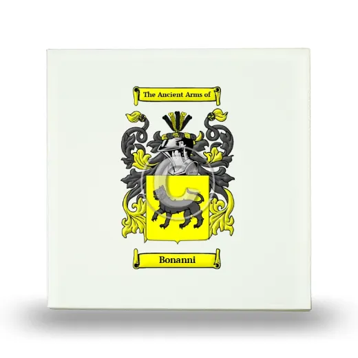 Bonanni Small Ceramic Tile with Coat of Arms