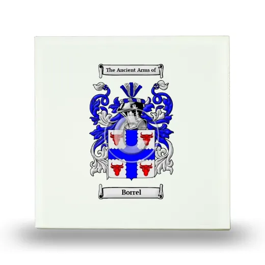 Borrel Small Ceramic Tile with Coat of Arms